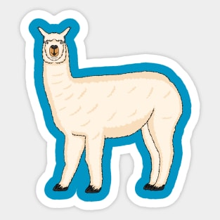 Llama cartoon illustration Sticker